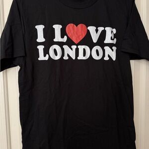 Port and Company Black 'I Love London' T-Shirt